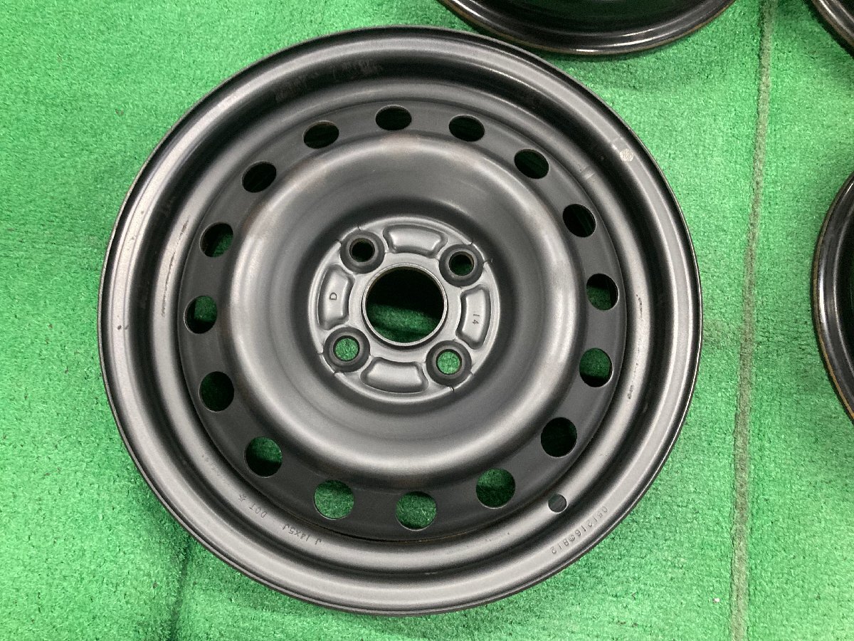 □7775 タンク ルーミー パッソ トール 等 14インチ 5J +40 4H 100 スチールホイール 4本_2