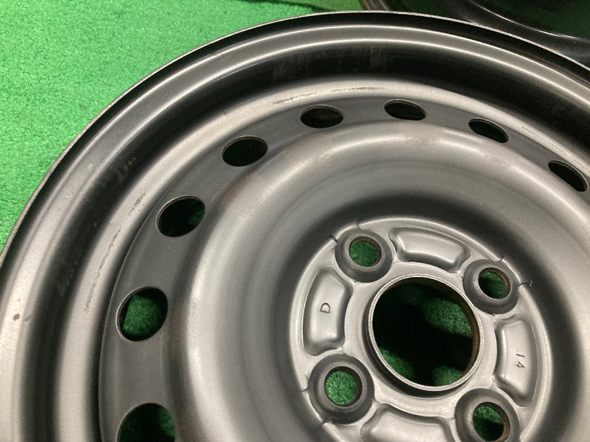 □7775 タンク ルーミー パッソ トール 等 14インチ 5J +40 4H 100 スチールホイール 4本_3