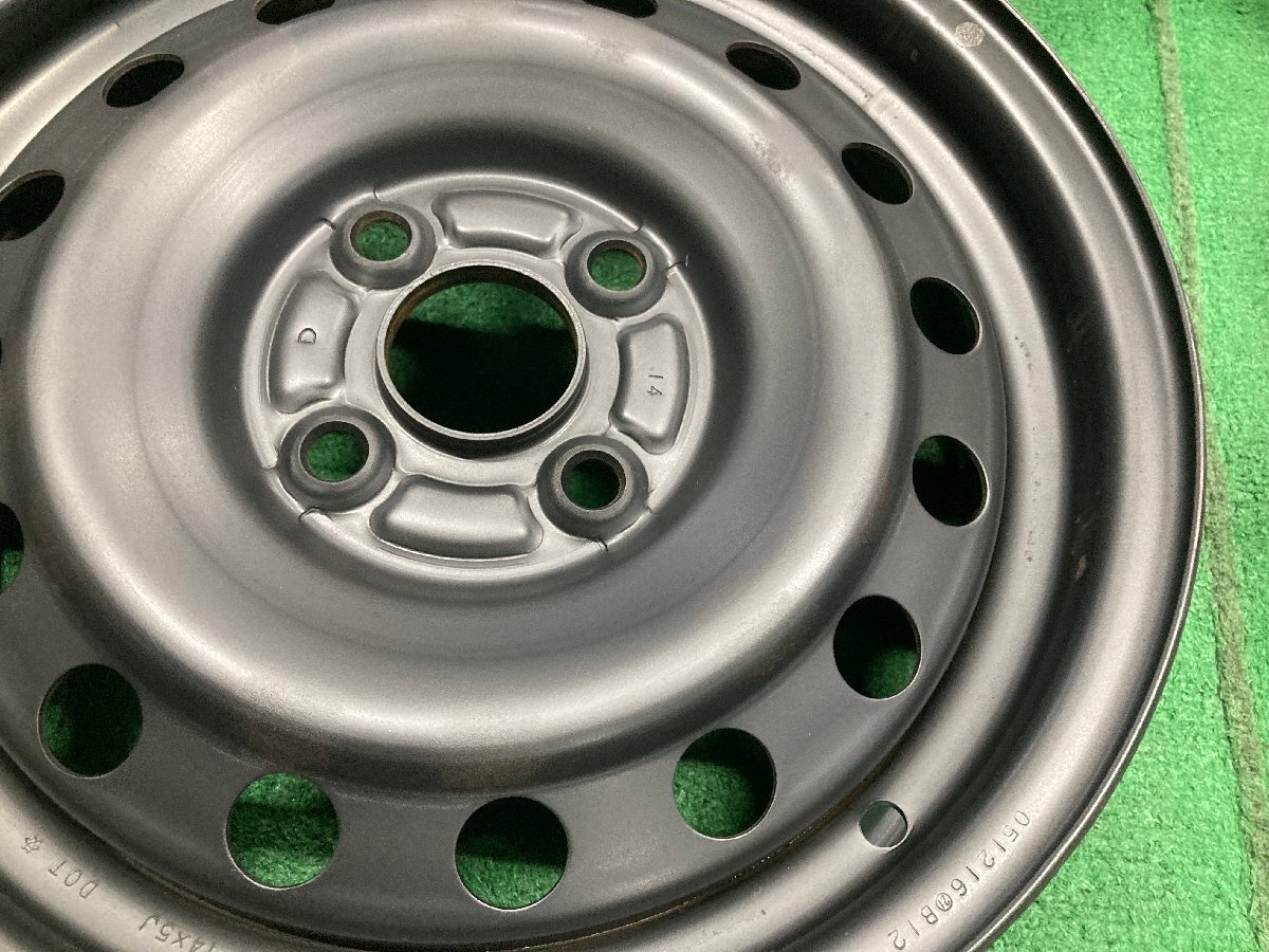 □7775 タンク ルーミー パッソ トール 等 14インチ 5J +40 4H 100 スチールホイール 4本_4