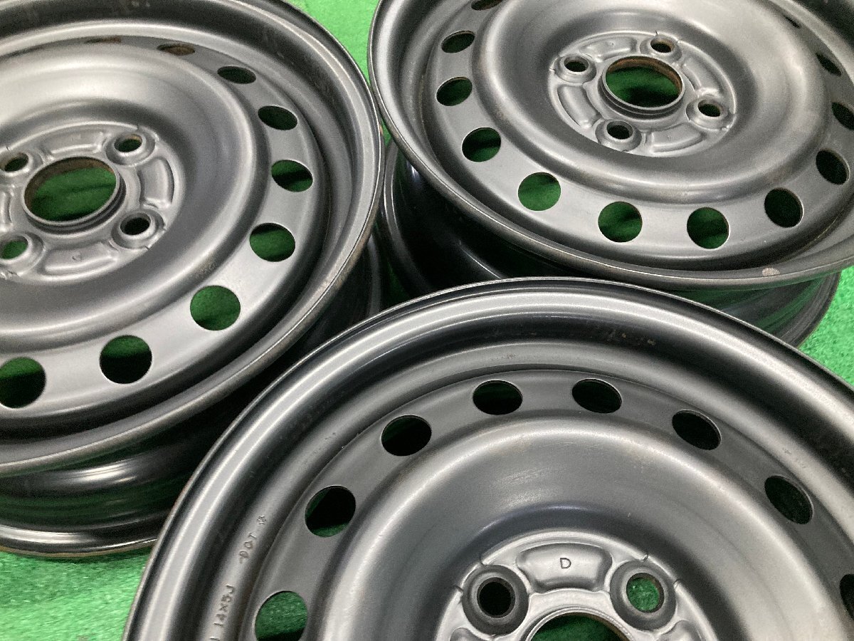 □7775 タンク ルーミー パッソ トール 等 14インチ 5J +40 4H 100 スチールホイール 4本_5