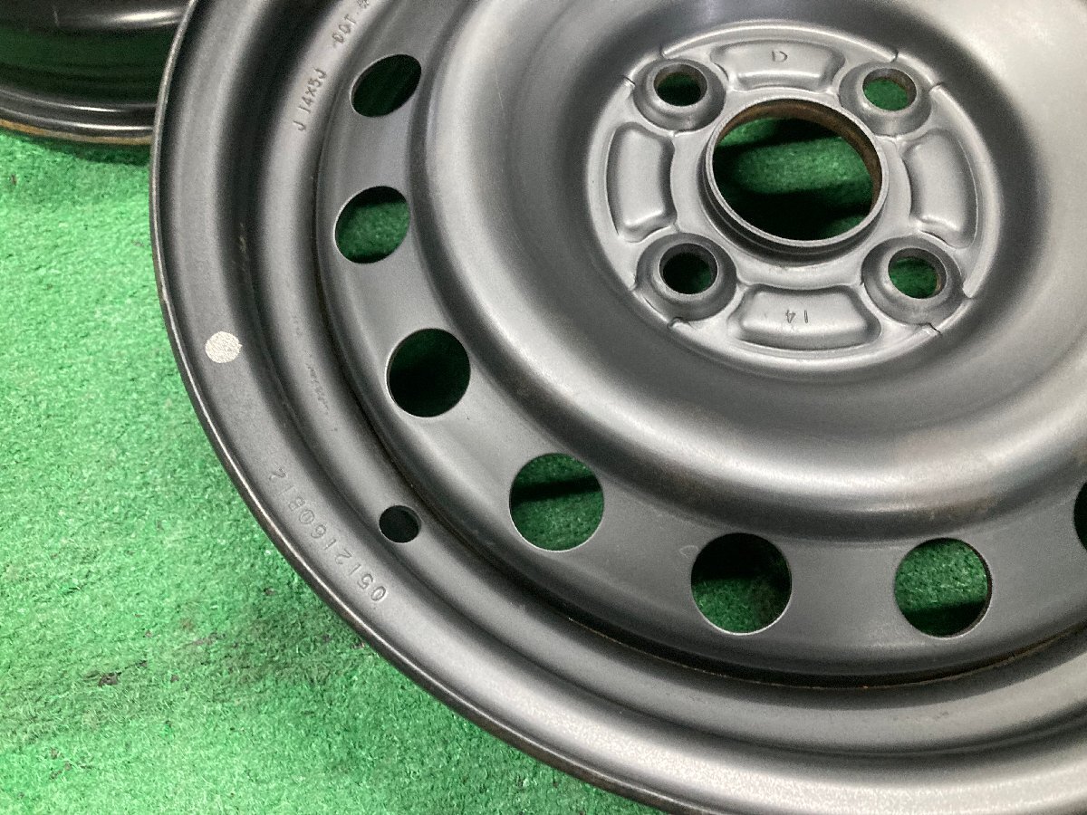 □7775 タンク ルーミー パッソ トール 等 14インチ 5J +40 4H 100 スチールホイール 4本_6