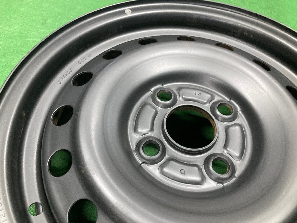 □7775 タンク ルーミー パッソ トール 等 14インチ 5J +40 4H 100 スチールホイール 4本_9