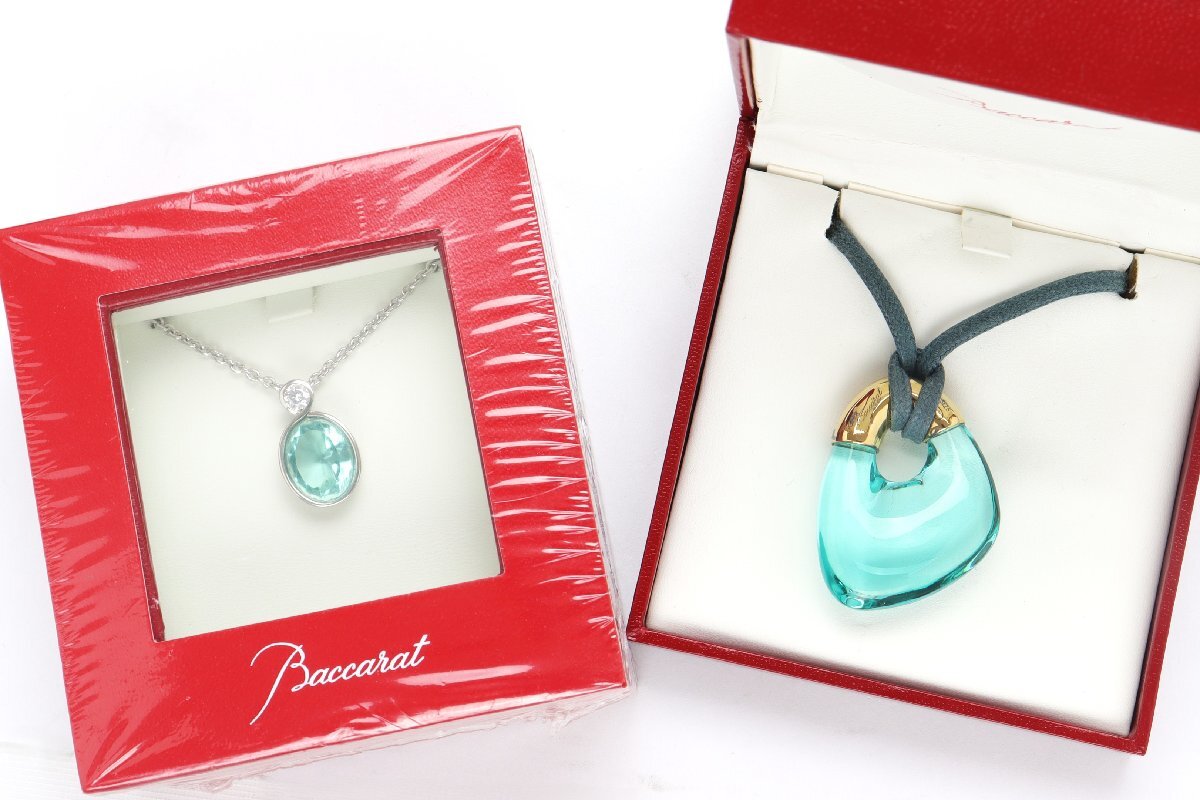 Baccarat バカラ スター クリスタル ネックレス 750刻印 箱付き おたからや◇バカラ Baccarat バカラクリスタル アクセサリー