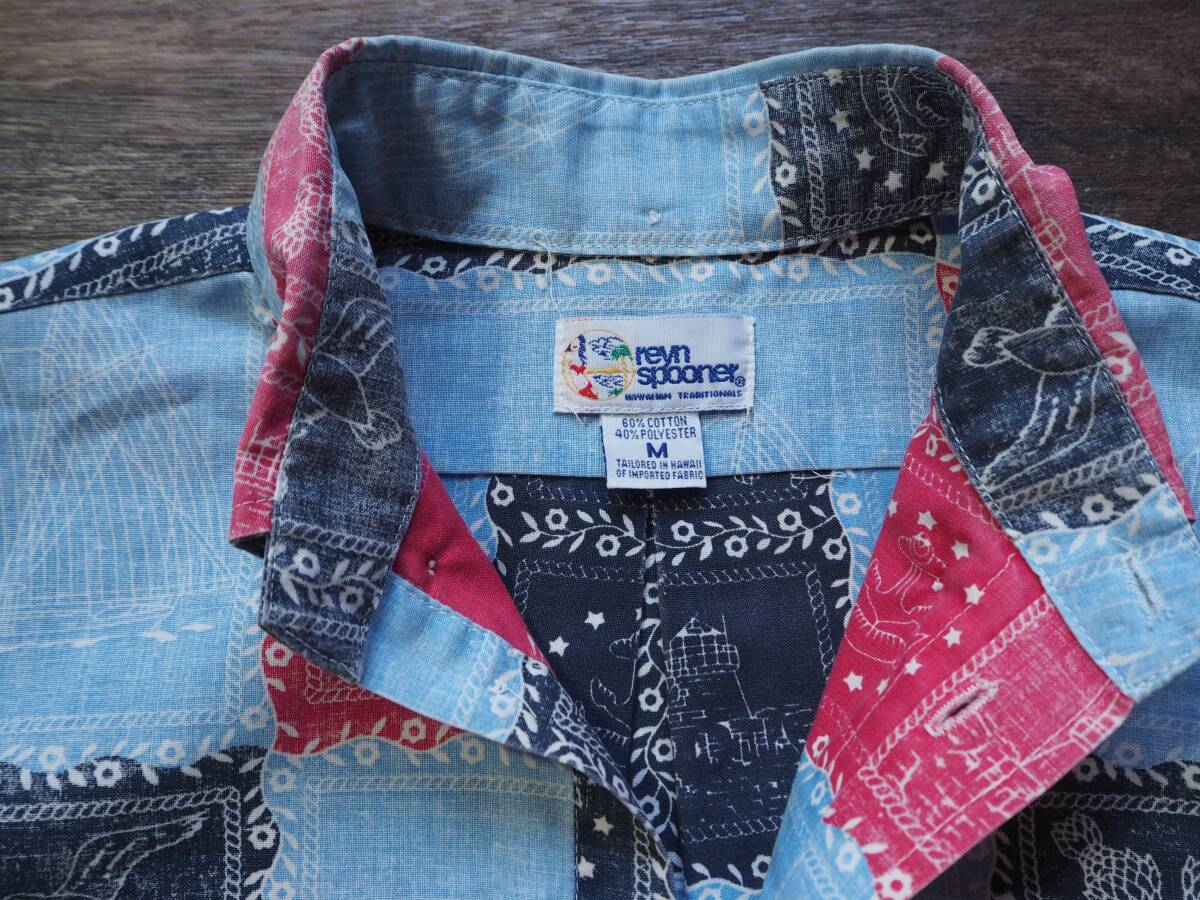 Reyn Spooner レインスプーナー スプーナークロス アロハシャツ USA-M