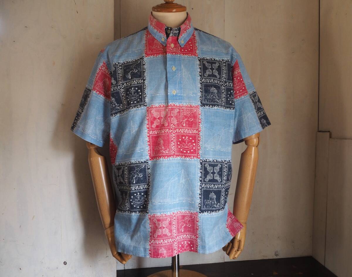 Reyn Spooner レインスプーナー スプーナークロス アロハシャツ USA-M