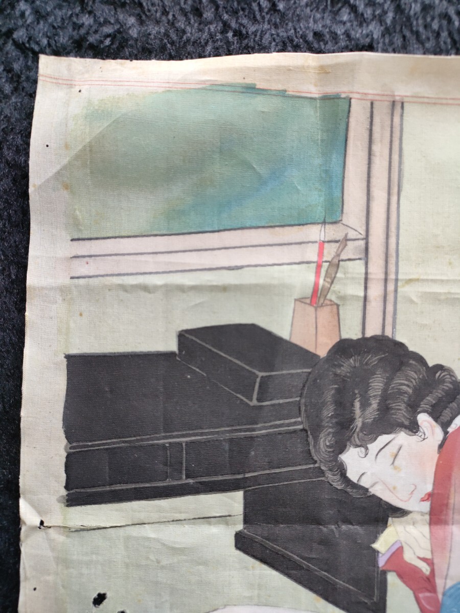 明治期/真作 肉筆春画「春画一枚」絹本 浮世絵 艶本 枕絵 秘画 裸婦