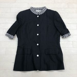 1750〓 jun ashida ジュンアシダ 半袖ジャケット レディース サイズ9 ブラック トップス