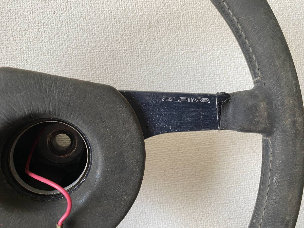 ６０s ７０s BMW ALPINA MOMO ステアリングとボスセット　アルピナ　モモステアリング　希少　当時物　難有り　_2