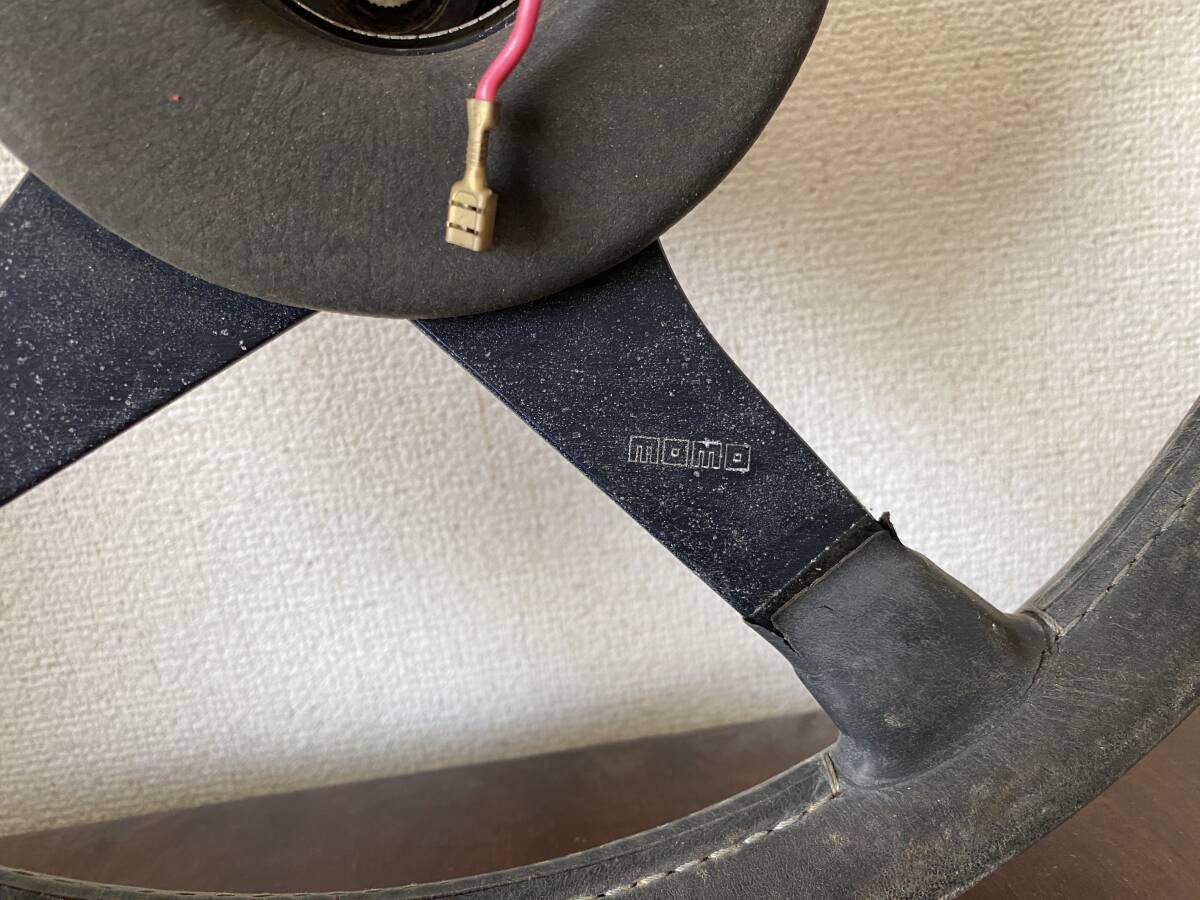 ６０s ７０s BMW ALPINA MOMO ステアリングとボスセット　アルピナ　モモステアリング　希少　当時物　難有り　_3