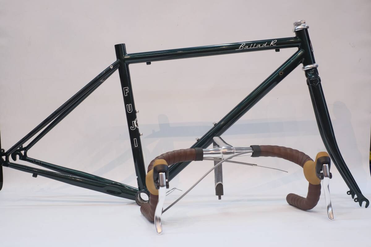 新品★完成車ばらし FUJI, Ballad R フジ クロモリ ロードバイク フレームフォーク＋ハンドルステムセット 2024カラー_1