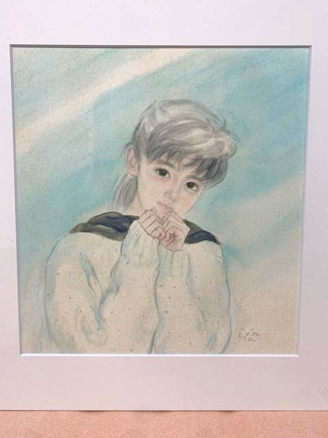 真作☆太田慶文（おおた慶文）☆原画☆額装☆唯一無二☆「冬の調べ