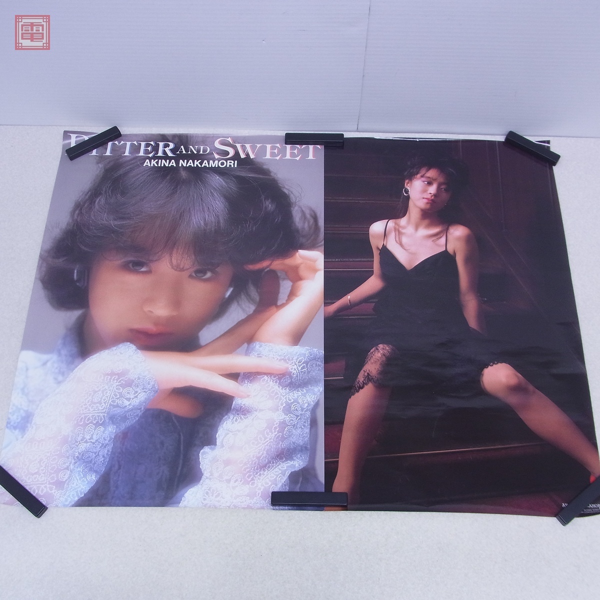 ポスター 中森明菜 BITTER AND SWEET/黒キャミソールドレス まとめて2
