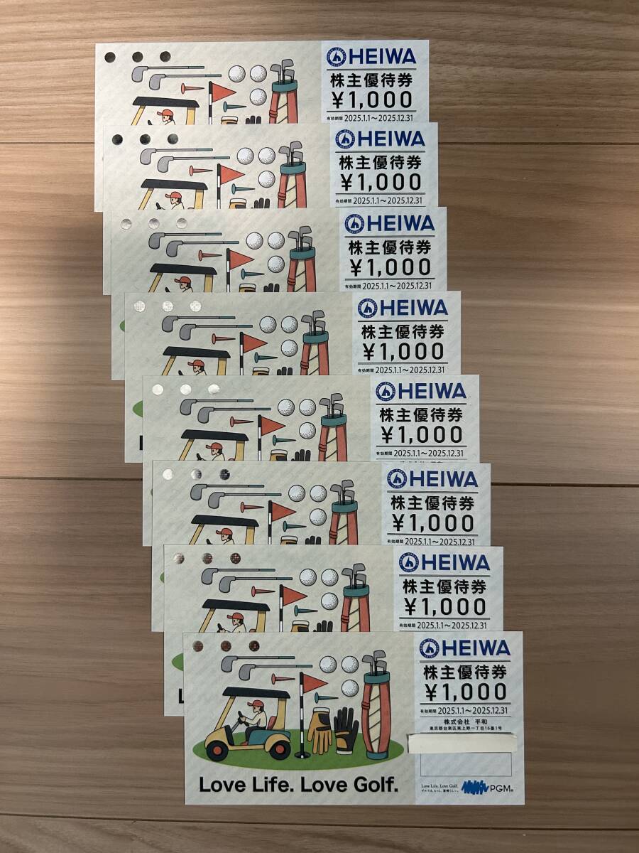 平和　HEIWA 株主優待券　PGM ゴルフ　8000円分　送料無料_1