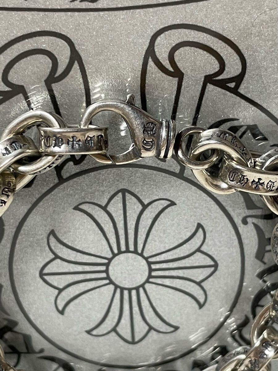 美品/クロムハーツ/Chrome hearts/ペーパーチェーン　ブレスレット　スターリングシルバー925_6