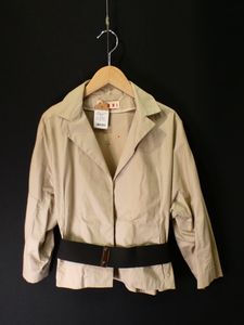 マルニ　MARNI 赤タグ　コットンベルト付き　ジャケット【L's(38)/12万円/ベージュ/Cラン