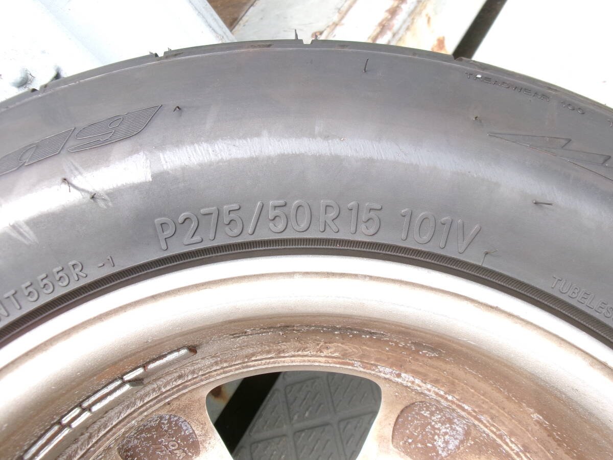 WORK GOOCARS 4穴/114.3 10J 275/50R15 NITTOタイヤ 2本SET 深リム 