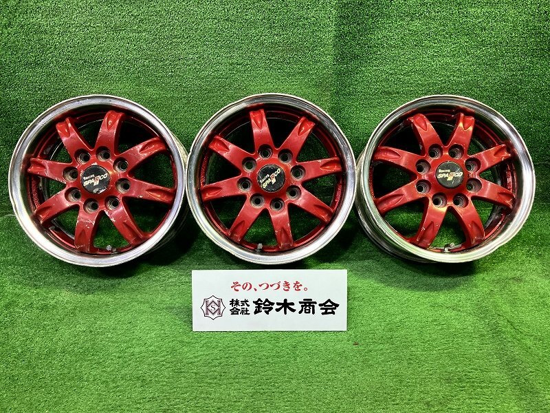 中古 13インチ 13×5J 4穴 レーシング スパルコ 社外 アルミホイール 3