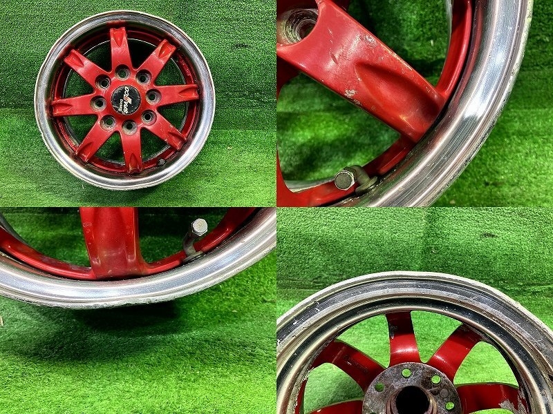 中古 13インチ 13×5J 4穴 レーシング スパルコ 社外 アルミホイール 3 