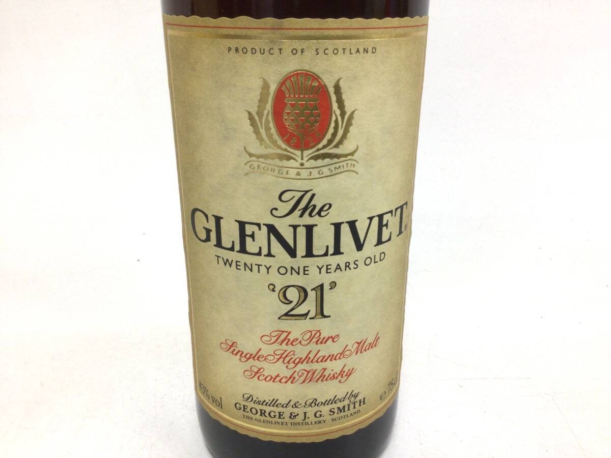 ウイスキー whisky グレンリベット 21年 赤アザミ 750ml 43% 重量番号