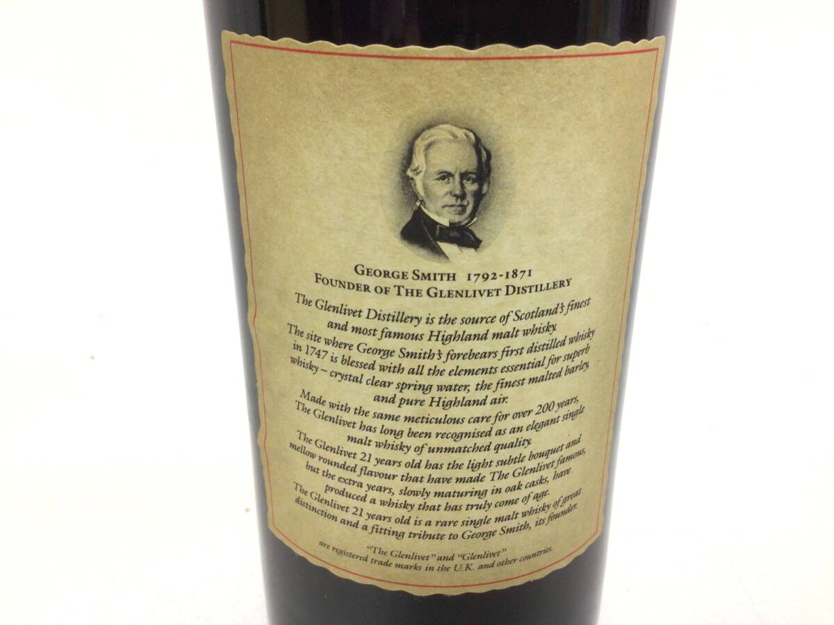 ウイスキー whisky グレンリベット 21年 赤アザミ 750ml 43% 重量番号