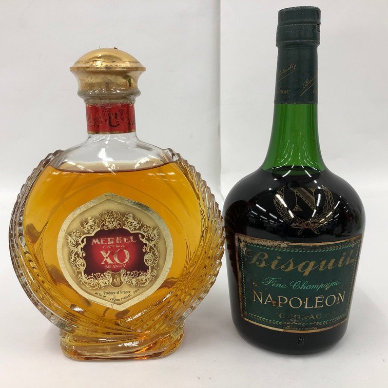 MERKEL EXTRA XO / Bisquit NAPOLEON ブランデー 2本まとめ 40% 700ml