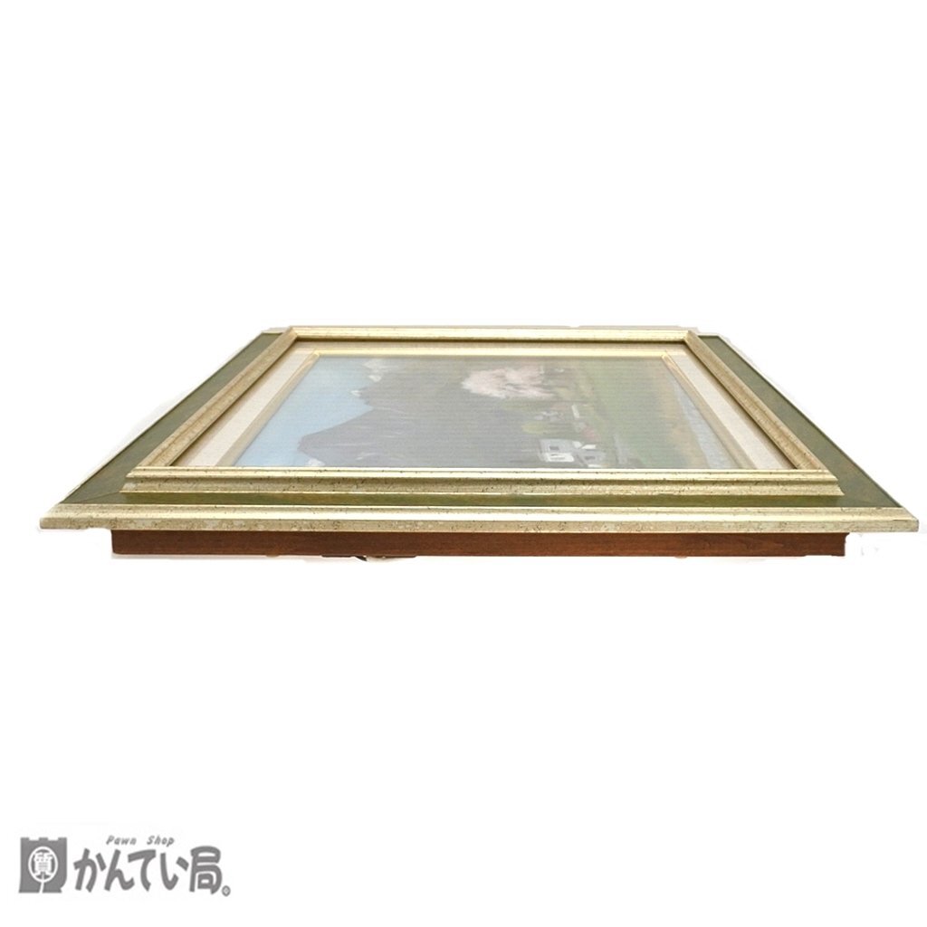 保管品 作者不明 サイン有り 風景画 インテリア 美術品 絵画 芸術品 縦