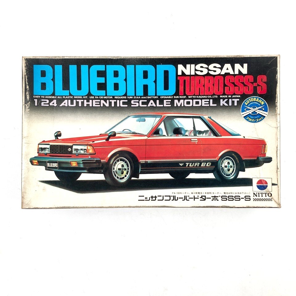 昭和レトロNITTO 1/24 ブルーバードターボ ALPINA タイプ 1円〜 未組立 日東 NITTO 1/24 日産 ニッサン BLUEBIRD ブルーバード
