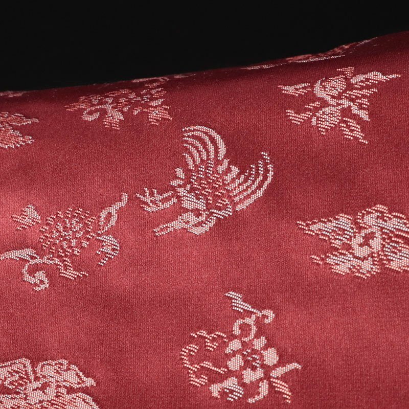 古美味】袋師 土田友湖 鳥草花文緞子 古帛紗 茶道具 保証品 XNl2