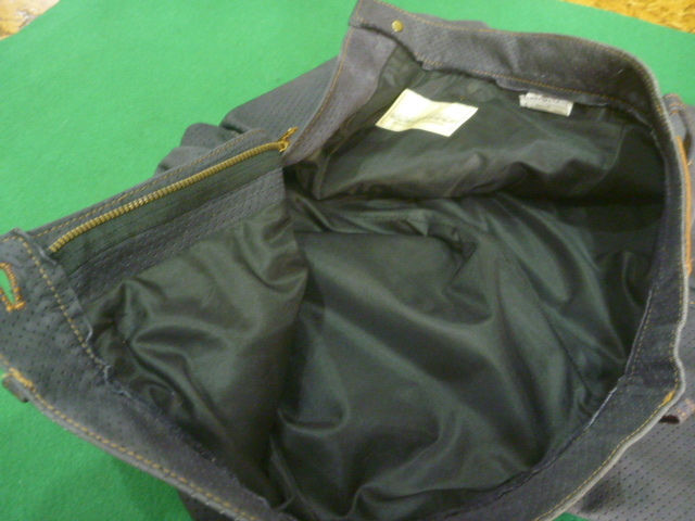 ★KUSHITANI クシタニ エクスプローラージーンズ パンチングレザータイプ 3１インチ 股下7０ｃｍ ウオッシャブルレザーパンツ_8