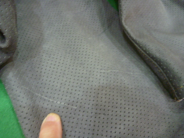 ★KUSHITANI クシタニ エクスプローラージーンズ パンチングレザータイプ 3１インチ 股下7０ｃｍ ウオッシャブルレザーパンツ_9