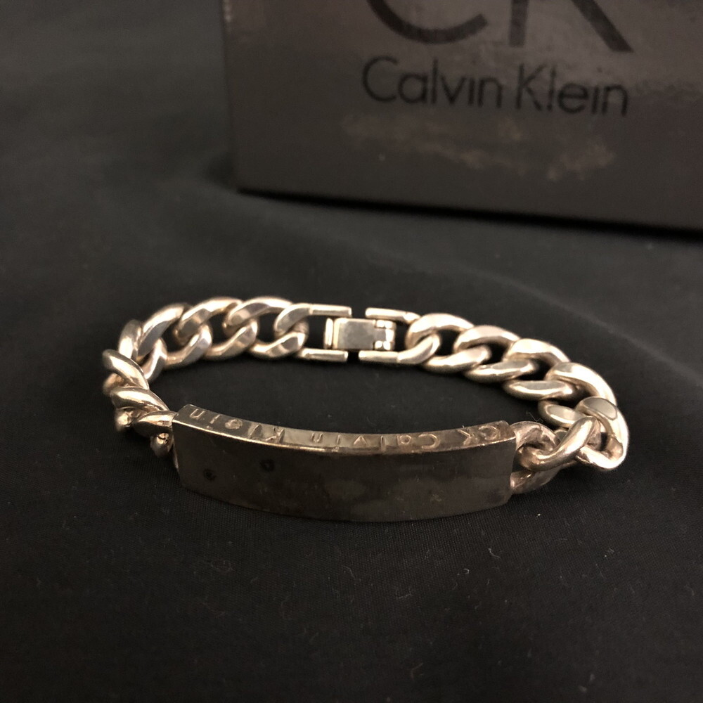 Calvin Klein カルバンクライン IDタグプレート シルバー925 チェーン