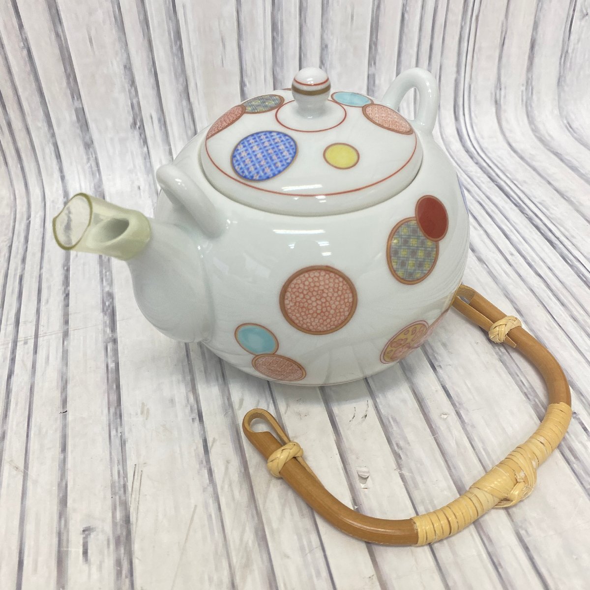 s001 H3 未使用 深川製磁 茶器揃 急須湯飲みセット 急須 蓋付き湯飲み