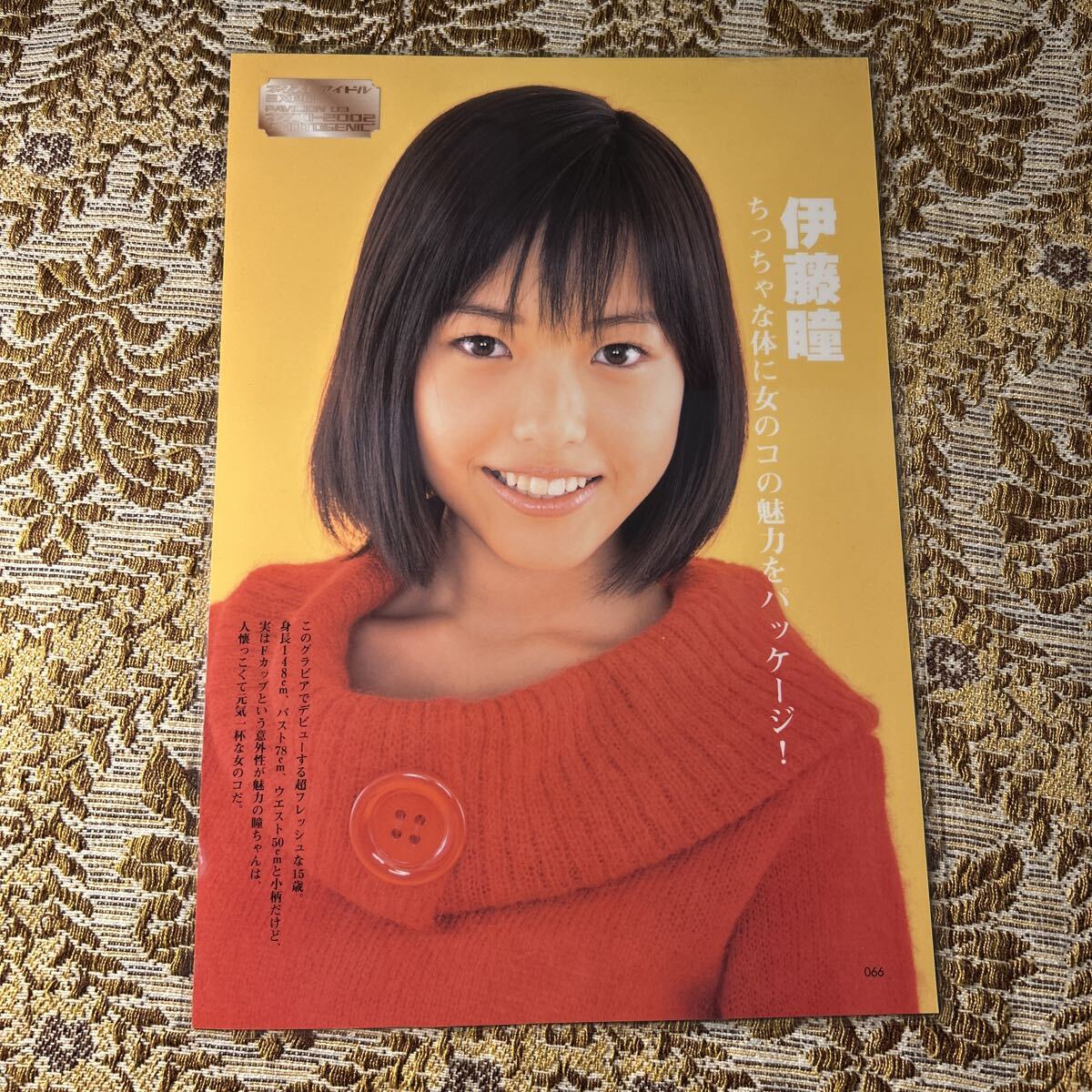 厚手ラミネート加工》伊藤瞳(15歳)/越架緒莉/石川恵理 貴重グラビア