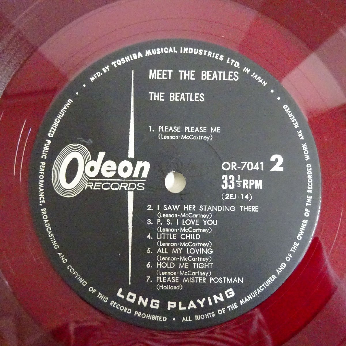 14055038;【半掛け帯付/Odeon/ペラジャケ/赤盤】The Beatles / Meet The Beatles! ビートルズ！_5