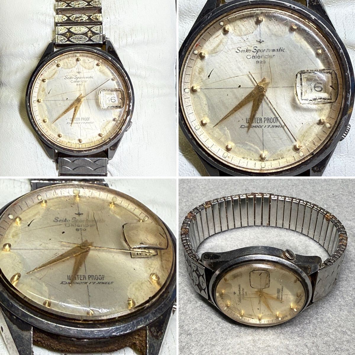 SEIKO sportsmatic calendar 820 アンティーク 昭和レトロ 腕時計 男性用 メンズ コレクション ジャンク品 レトロ時計_3
