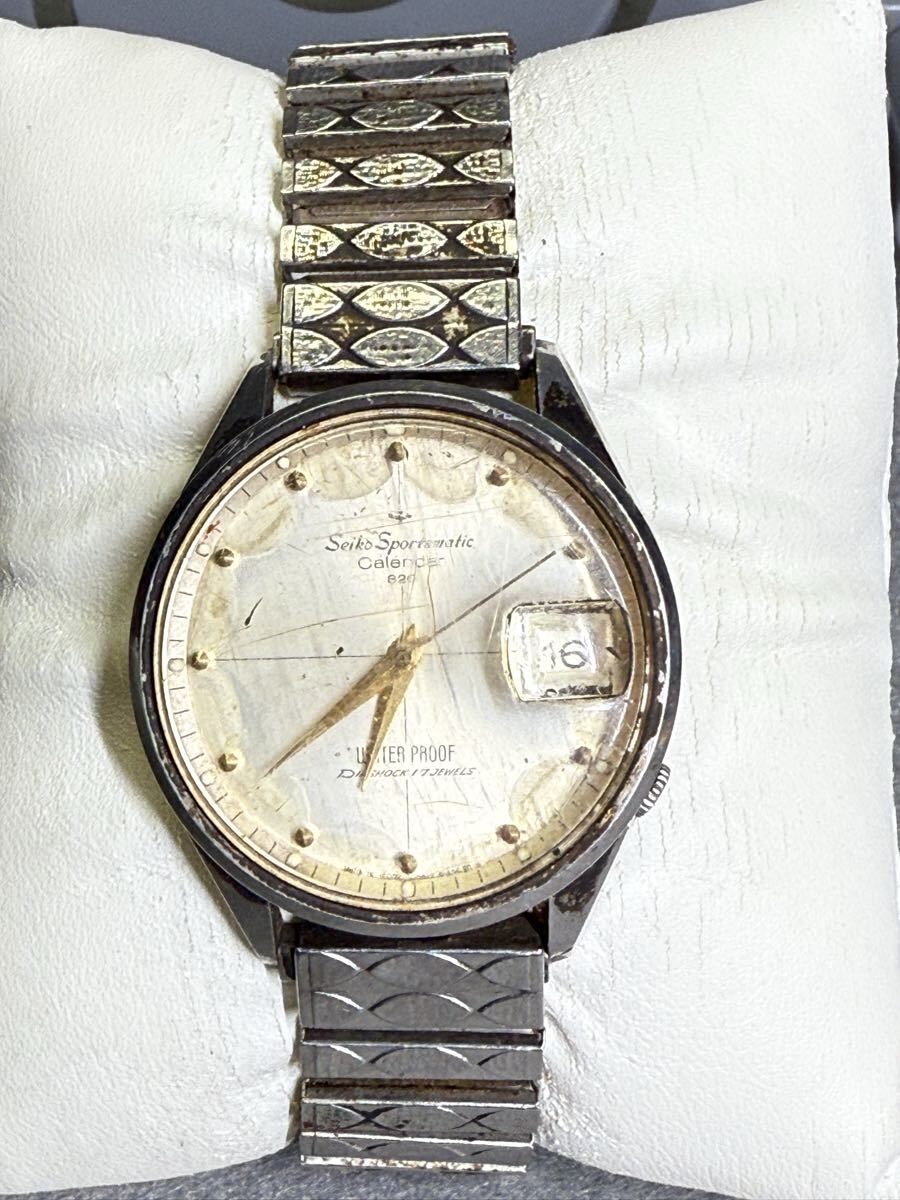 SEIKO sportsmatic calendar 820 アンティーク 昭和レトロ 腕時計 男性用 メンズ コレクション ジャンク品 レトロ時計_5