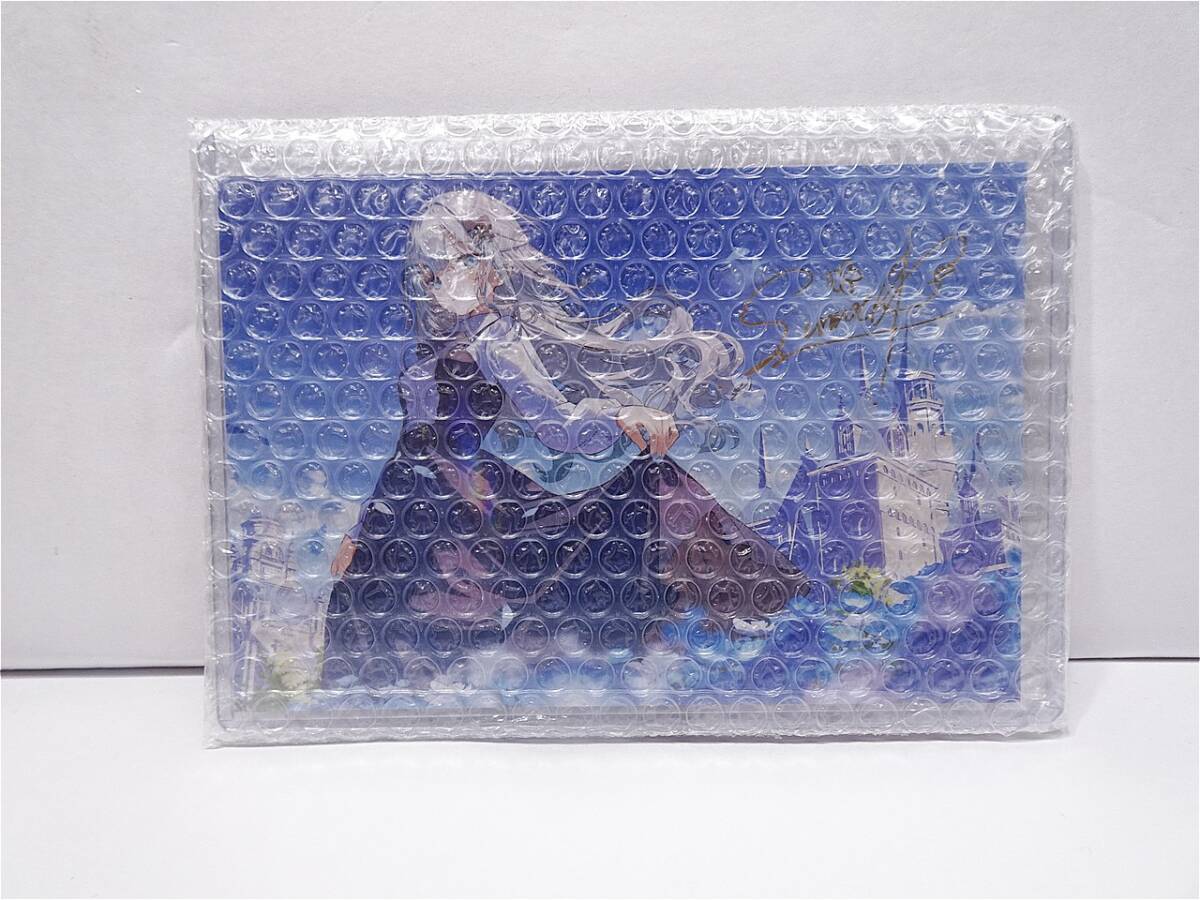 花芽すみれ 複製箔押しサイン入りポストカード 未使用未開封 誕生日