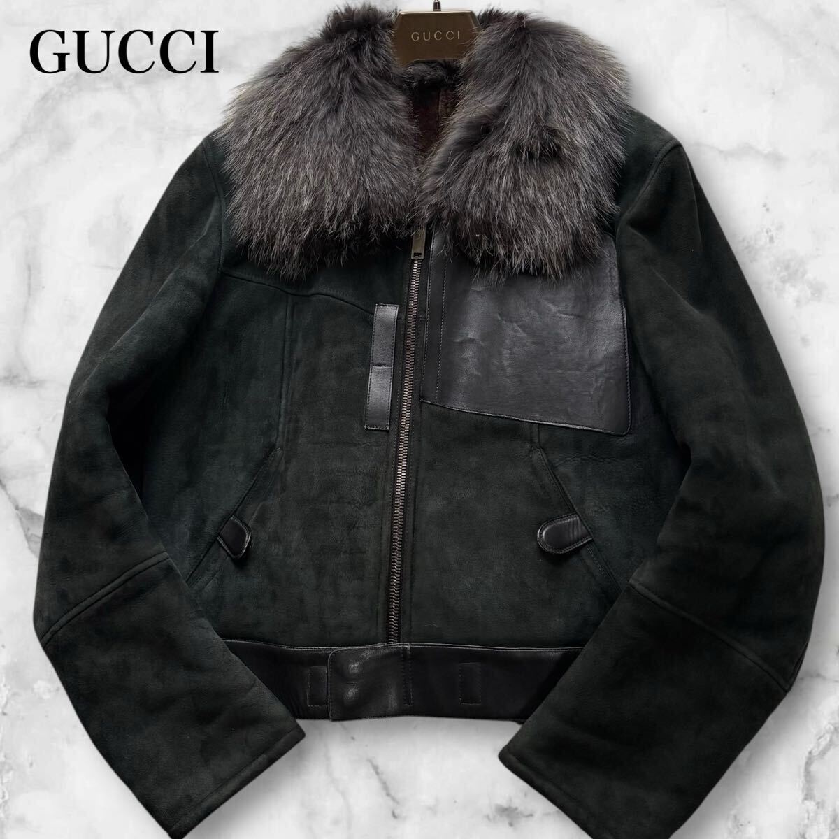 最高傑作トムフォード期!!!美品○GUCCI グッチ アナグマファー リアル 