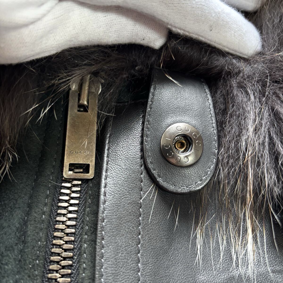最高傑作トムフォード期!!!美品○GUCCI グッチ アナグマファー リアル 