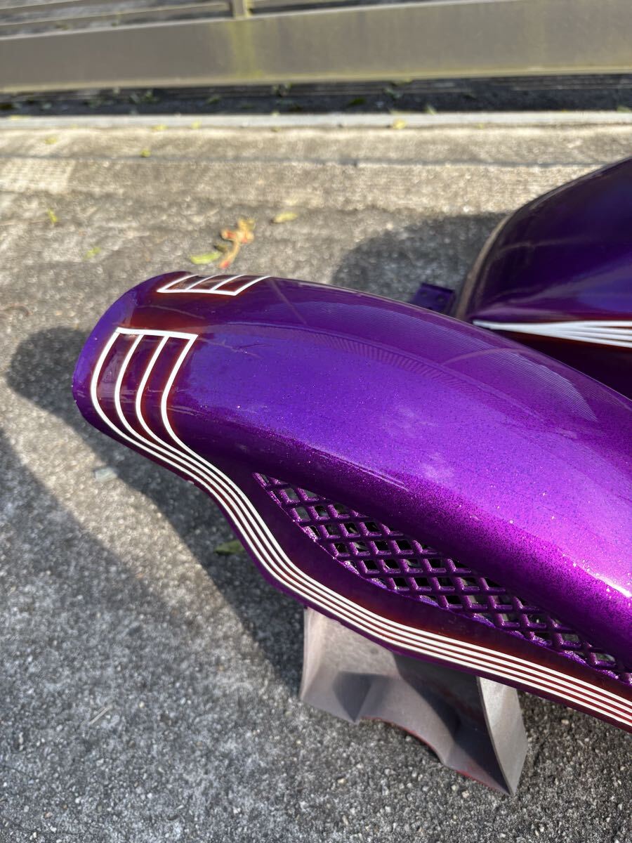 XJR400R 外装セット　キャンディーパープル　塗りたて　美品　アウトバーン XJR400 外装セット 外装 サイドカバー タンク テールカウル(セット