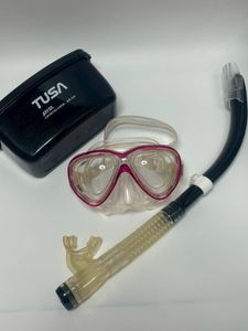 【1円スタート】USED TUSA クリアマスク＆スノーケル セット