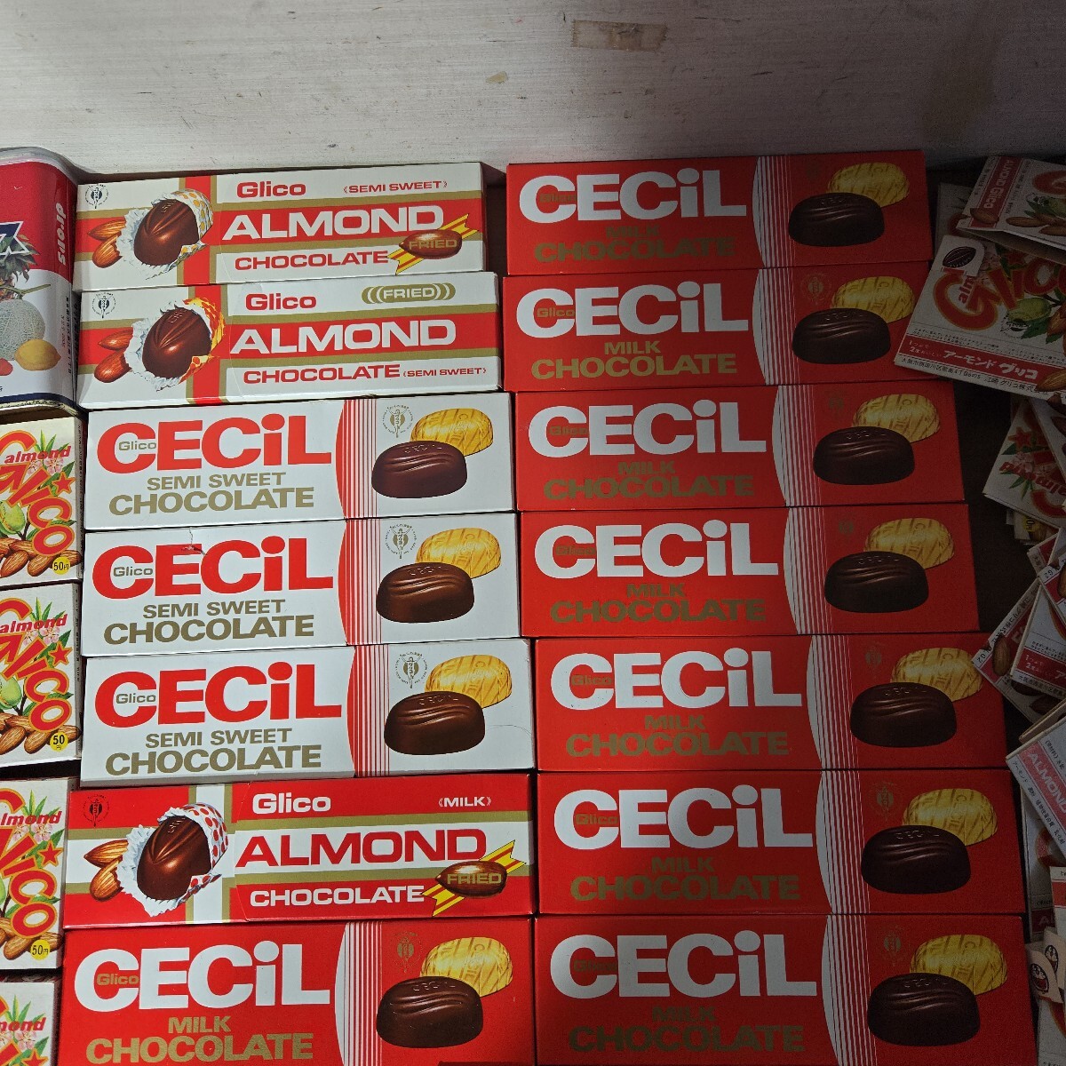 空箱 グリコ セシルチョコレート スカイミント カネボウ