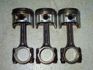 スズキ ジムニー 11 JA11 JA11V F6A 銀ヘッド 純正 エンジン ピストン コンロッド 3本 セ