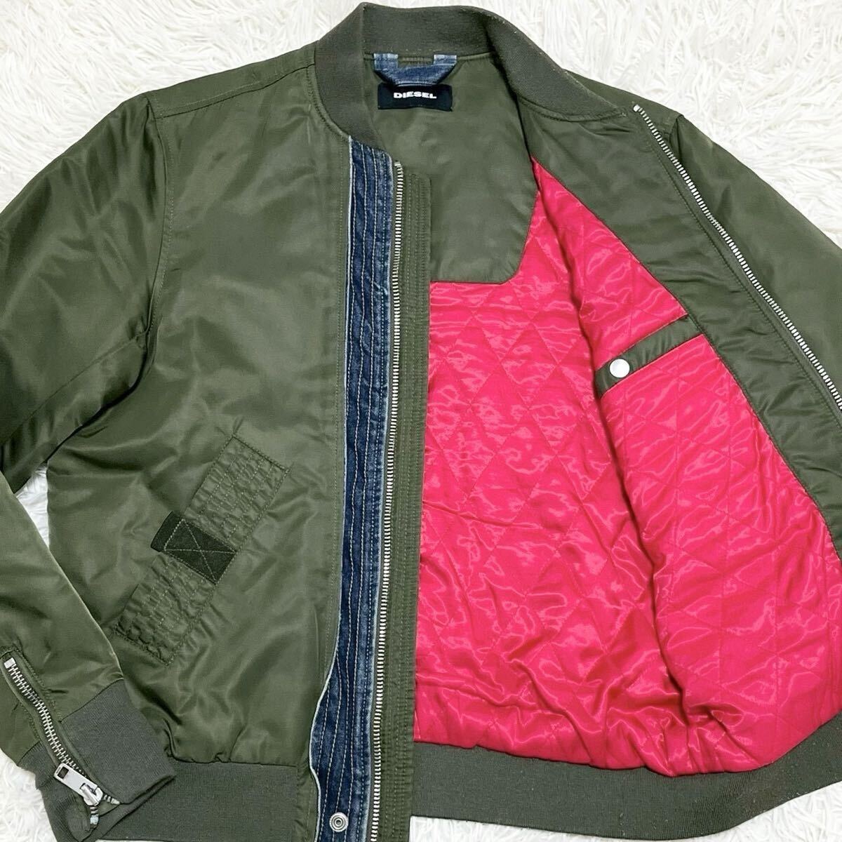 極美品 L相当 ディーゼル DIESEL MA-1 ボンバージャケット コート