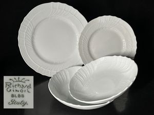 リチャードジノリ ベッキオホワイト プレート 4点セット 未使用品 リチャードジノリ ベッキオホワイト プレート 4点セット 未使用品