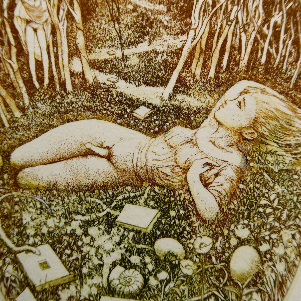 アルフォンス・イノウエ◇直筆サイン 限定100◇銅版画作品 蔵書票
