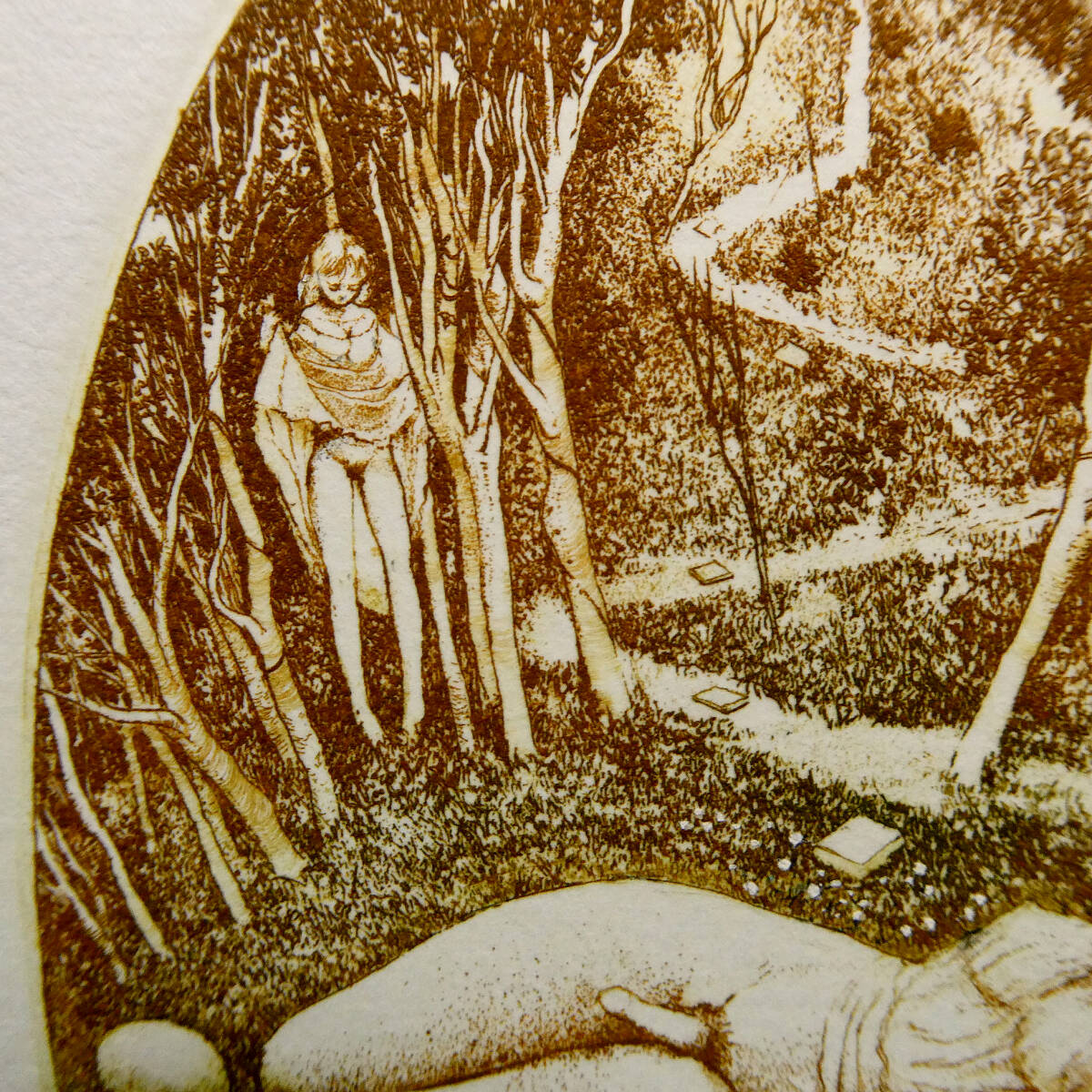 アルフォンス・イノウエ◇直筆サイン 限定100◇銅版画作品 蔵書票
