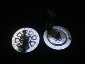 2個　cat eye　リア　リフレクター　キャットアイ　反射板　昭和レトロ　ビンテージパー