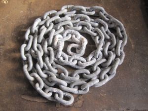 亜鉛ドブ浸けアンカー用チェーン（ショートリンク）、１ｍ８０の中古品