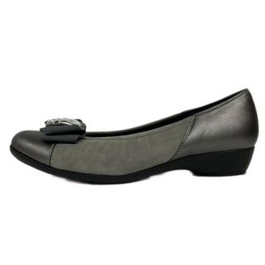 ギンザヨシノヤ 銀座ヨシノヤ/Yoshinoya パンプス 23.5 - レザー グレー レディース リボ